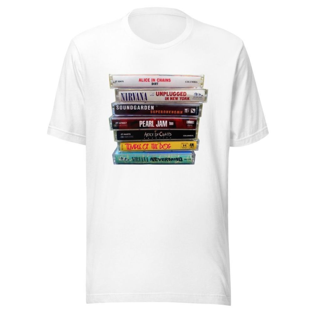 Grunge Rock Cassettes Inspired Tshirt